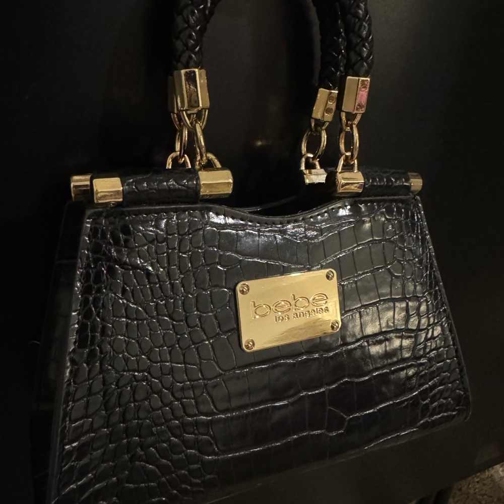 Bebe Black and Gold Mini Bag